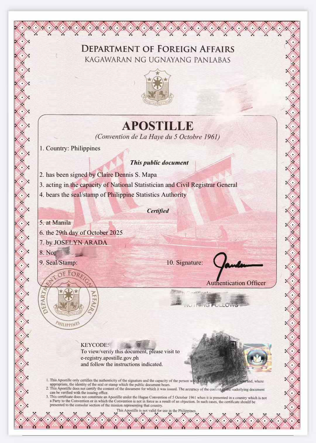 菲律宾成绩单在学证明毕业证怎么做外交部认证